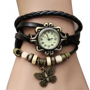 Vintage Leaf Watch Hand Woven Ladies Bracelet Watch - Neuf