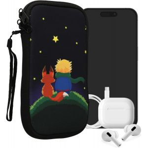 acdsgd-Housse de Protection pour Smartphone XL - 6,7/6,8"" - Sacoche de Protection pour T&eacute;l&eacute;phone Portable en N&eacute;opr&egrave;ne Petit Prince Jaune-Marron-Bleu fonc&eacute; - Neuf