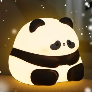 Veilleuse Panda Mignon,Lampe D'allaitement Avec Minuterie De 30 Minutes,Cadeau Décoratif De Chambre À Coucher Pour Votre Chevet,Parfait Pour Les Filles Et Les Garçons,Les Anniversaires De Noël - Neuf