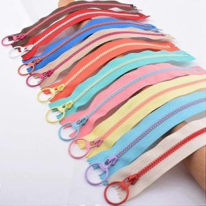20pcs 20cm Fermetures &Agrave; Glissi&egrave;re En M&eacute;tal Pour L'artisanat De Couture,10 Couleurs Extr&eacute;mit&eacute;s Ferm&eacute;es Avec Anneaux De Traction - Neuf