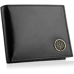Portefeuille Pour Homme En Cuir Véritable Rfid - Portefeuille Spacieux Pour Homme - Avec Boîte Cadeau - Portefeuille En Cuir Classique - Noir,Noir ,9 Cm X 11 Cm X 1.8 Cm,Classique - Neuf