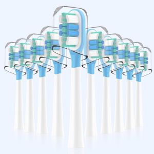 Lot De 10 T&ecirc;tes De Brosse &Agrave; Dents &Eacute;lectrique Laifen - Avec Couvercle Anti-Poussi&egrave;re - Super Clean - Taille M[Z506] - Neuf