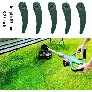 Lot de 30 lames de rechange en plastique pour tondeuse &agrave; gazon, jardin, agriculture (vert, longueur 8,3 cm) - Neuf