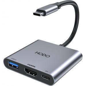 Adaptateur USB C HDMI, hub multiport num&eacute;rique AV avec 4K@60Hz HDMI, Port USB 3.0, Type C 100 W PD pour iPad, MacBook, iPhone 15 Pro Max/15 Pro, Samsung S24/23,Windows, Surface - Neuf