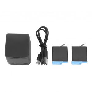 Ensemble de 2 batteries et 1 chargeur TELESIN pour camera de sport GoPro Hero 8/7/6/5, batterie haute capacite - Neuf