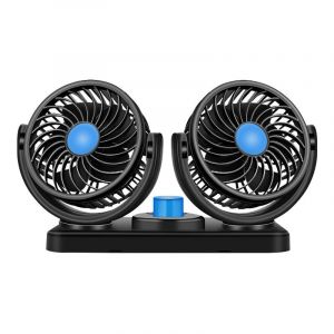 Ventilateur de voiture, refroidissement automatique, avec 2 vitesses et rotation à 360 degrés, ventilateurs réglables pour chien, ventilateur de voyage 8 W, 15 W, 12 V - Neuf