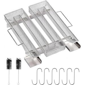 Générateur De Fumée Froide, Fumoir A Froid Avec Brosse Et Crochet S Générateur De Fumée Froide Avec Anse Générateur De Fumée En Acier Inoxydable Pour Fumoir Barbecue 22,5x22,5x4,5 - Neuf