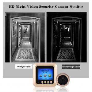 Judas de porte intelligent avec ecran LCD TFT 2,4 pouces, capteur PIR, vision nocturne HD a 160¡ã, camera de securite - Neuf