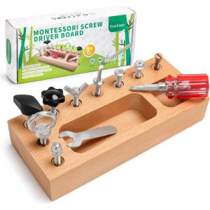 KAL-Jouets Montessori Pour 1 2 3 4 Ans, Jouets En Bois Pour Enfants, Jouets De Motricit&eacute; Fine, Jouets Sensoriels Pour Tout-Petits, Jouets D`Apprentissage Pr&eacute;scolaires Pour Les Voyages En Bas &Acirc;ge - Neuf