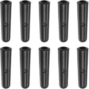 10pcs Parapluie Queue Tête Perles 4mm Trou Dia 27mm Longueur Gomme PP Plastique Parapluie Composants pour Droit Parapluie Housse Parties, Noir - Neuf