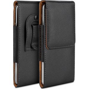 Housse De Protection Magnétique Pour Google Pixel 8 Pro - Étui Ceinture 360° Avec Clip Réglable, Fermeture Aimantée Et Cuir Végétalien - Noir - Neuf