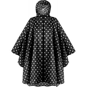 Poncho De Pluie Imperméable, Léger Et Réutilisable, Manteau À Capuche De Randonnée Pour Activités De Plein Air, Noir - Neuf