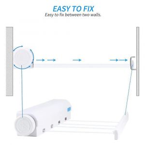Séchoir à linge rétractable automatique à ressort à quatre ou cinq lignes (quatre lignes) - Neuf