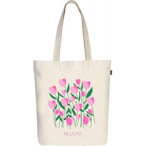 nzqaf-EcoRight 100% Organic Canvas Tote Bag with Zip, Eco-friendly Small Tote Bags for Women for Christmas, Travel, Beach & Shopping - Neuf