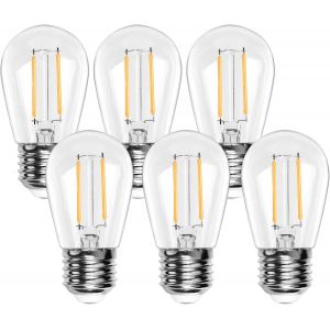 Kaleidoscope-Ampoule E27 2w, Ampoule Led E27 Blanc Chaud 2w=20w Plastique Incassable S14 Ampoule Led E27 2700k Filament Vintage Decorative Ampoule E27 De Rechange Guirlande Guinguette S14 La[Q215] - Neuf