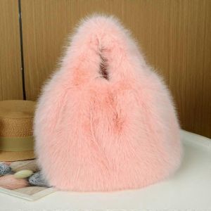 Femmes Fourrure Sacs &Agrave; Main En Fausse Fourrure Ext&eacute;rieure Sangle R&eacute;glable, Petites Et Moyennes Noir Brun Rose - Neuf