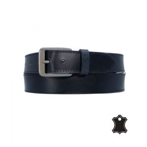 Ceinture En Cuir Noir Pour Homme - &Eacute;l&eacute;gance D&eacute;contract&eacute;e En Vachette V&eacute;ritable - Neuf