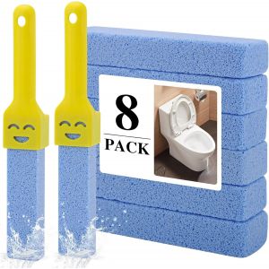 Checarzhn--No1-Lot De 8 Blocs De Nettoyage Pour Toilettes En Pierre Ponce Avec Poignée - Pour Toilettes, Douche, Salle De Bain, Lavabo - Neuf