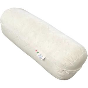 Kalanka-Coussin Cylindrique Cervical À Rouleau Pour Cou Dos Et Jambes 40 X 15 Cm Made In Italy Avec Revêtement Microfibre Matelassée Blanc - Neuf