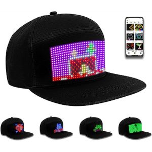 Ulteronixshop-Casquette De Baseball Programmable Avec Message D'affichage &Agrave; D&eacute;filement De Chapeau Led Bluetooth Rvb Supporte L'animation De Texte D'image Pour No&euml;l Dans Les Bars Des Bo&icirc;tes De Nuit - Neuf