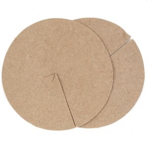 KALANKA-Lot de 2 disques de paillage en feutre de jute, diamètre 40cm, 700 gr/m2 pour protection arbustes et plantations, La Cordeline CJN10F, Naturel - Neuf
