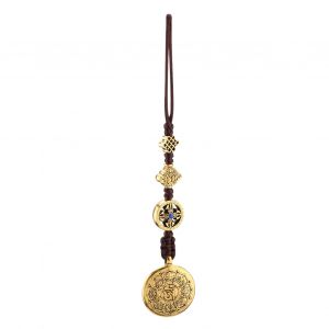 Collier Pendentif Amulette Porte-Bonheur Taiji-Bagua Chinois Sculpte A La Main (M) - Neuf