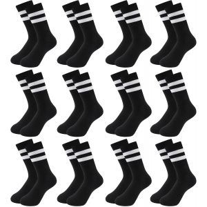 Chaussettes Enfants Garçons Filles Chaussettes De Sport Football Coton Unisexe Chaussettes Colorées Chaussettes De Compression Enfants Respirantes Chaussettes De Tennis 12 Paires.[C1420] - Neuf