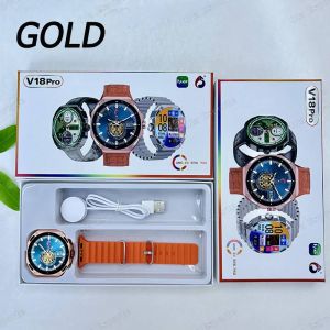 Hommes Femmes Nfc Montre Intelligente Bluetooth Appel Assistant Vocal Surveillance De La Fr&eacute;quence Cardiaque Du Sommeil Smartwatch 100+Modes De Sport Podom&egrave;tre Horloge.Gold. - Neuf