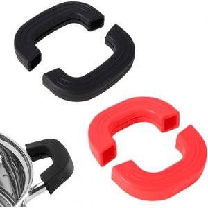 4 Pi&egrave;ces Supports De Poign&eacute;e De Casserole Poign&eacute;es En Silicone Poign&eacute;e De Marmite Protection Cuisine Doigts Cuisson Maniques Poignee Amovible Universelle Isol&eacute;e Antid&eacute;rapante Manchons Maniques - Neuf