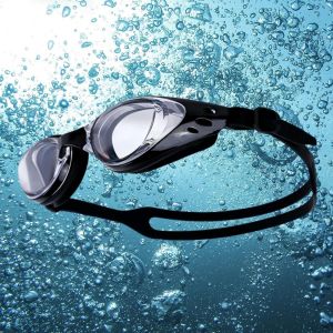 Letnerny-Lunettes De Natation Avec Force Visuelle, Dioptrie De -0 À -6,0, Anti-Buée, Protection Uv, Ajustement Parfait, Boîte De Rechange, 2 Pince-Nez De Rechange - Neuf