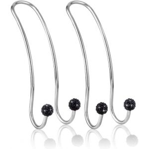 Lot de 2 crochets de rangement pour appuie-t&ecirc;te de si&egrave;ge arri&egrave;re de voiture - Universel et durable - Pour SUV, camion - Noir - Neuf