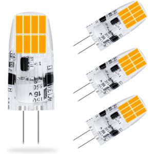 KAL-Ampoule G4 Led 2W, Blanc Chaud 2700K Ampoules Led G4, 2W Équivalent 20W G4 Ampoule Halogène, Led Pin Micro Capsule G4 296Lm, Non Dimmable, Lot De 4 - Neuf