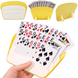 Chenquansarl-Lot De 2 Supports De Cartes À Jouer Avec Support Pliable Pour Petites Mains, Arthrite Et Personnes Âgées, Design À 3 Couches Pour De Nombreux Pokers - Neuf