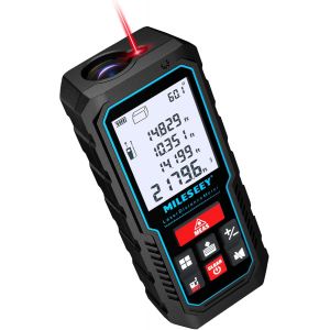 Ulteronixshop-Telemetre Laser 70M, MiLESEEY Metre Laser avec Niveau &Eacute;lectronique Am&eacute;lior&eacute;, Pr&eacute;cision +/- 2 mm, Mesure de Distance Longueur/Hauteur/Surface, 2''LCD R&eacute;tro&eacute;clairage, Fonction Muet, Batte - Neuf