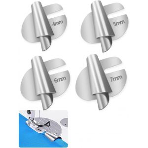 Kal-Pied De Biche Machine A Coudre,4 Pcs Accessoires Couture Pour Machines À Coudre Pied Presseur Ourlet Roulé Pour La Maison Convient Convient À Une Large Gamme De Machines Accessoires - Neuf