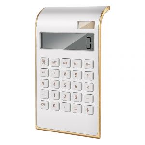 Calculatrice,design fin et élégant,électronique de bureau/maison,calculatrice de bureau à double alimentation,solaire - Neuf