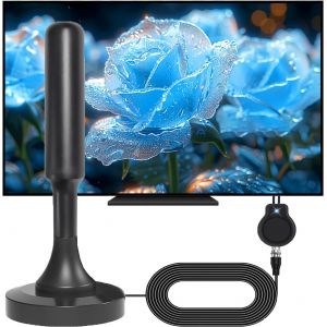 Wavemax Antenne TV Festberg Hitenna,DVB-T2-Antenne TV num&eacute;rique Freeview Rewave Rewave pour int&eacute;rieur avec signal fort antenne TV intelligente ext&eacute;rieur prend en charge la radio VHF/UHF/DAB/4K - Neuf