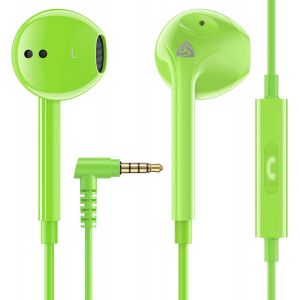 LORANKA-Zenith &Eacute;couteurs, Garantie 2 Ans, &Eacute;couteur Intra-Auriculaires Filaires, Casque avec Microphone, Compatible avec Tablettes et Ordinateurs Portables Samsung, Huawei, iPhone, MP3 Players - Vert - Neuf