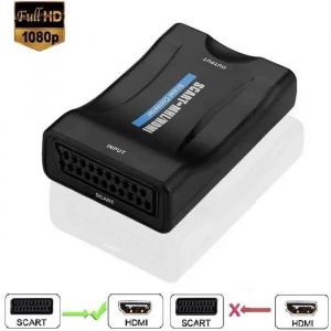 Onesite C&acirc;ble P&eacute;ritel HDMI Audio-Vid&eacute;o Convertisseur - Adaptateur P&eacute;ritel-HDMI HD 720P-1080P - Peritel vers HDMI AV Signal R&eacute;cept - Neuf