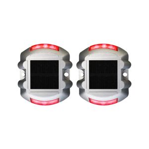 Lot de 2 lampes solaires LED pour all&eacute;e ou chemin, avec allumage/extinction automatique et r&eacute;sistance &agrave; l'eau. - Neuf