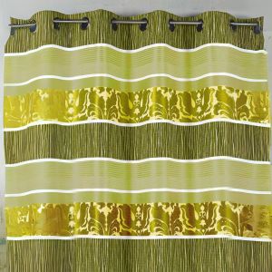 Rideau En Jacquard &Agrave; Rayures Horizontales Color&eacute;es - Neuf