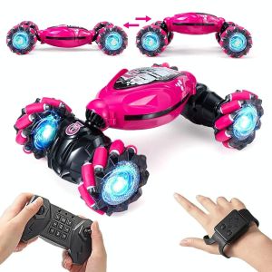 Voiture Télécommandée Stunt Rouge 4WD Télécommande 2.4G 50m Double Face Rouge YONIS - Neuf