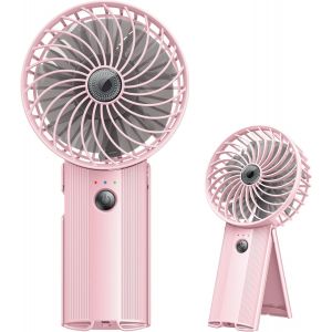 KALANKA-Mini Ventilateur Portable USB Rechargeable: Ventilateur à Main Portable Silencieux à 4 Vitesses Portatif Electrique Table Fan Petit Ventilateur Manuel de Poche pour les Maison Bureau Camping - Neuf