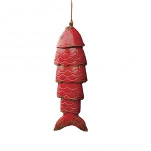 Carillon Eolien Colore En Resine, Motif Poisson Koi, Pendentif, Cadeau De Noel, Decoration De Jardin - Neuf