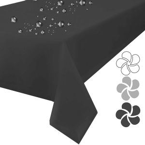 Chenquansarl-Nappe Résistante Aux Taches - 250 G/M² - Certifié Öko-Tex Standard 100 - Décoration De Table - Graphite, 90 X 90 Cm - Neuf