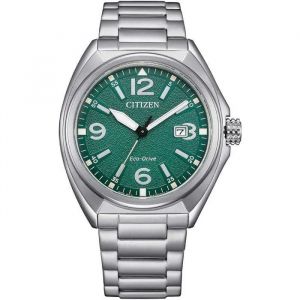 Montre - Acier Vert - Citizen - Aw1571-76x - Neuf