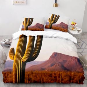 Parure De Lit Cactus Housses De Couettes X Cm Impression D Polyester Coton Housse De Couette Pas Cher Avec Deux Taies D'oreiller Xcm - Neuf