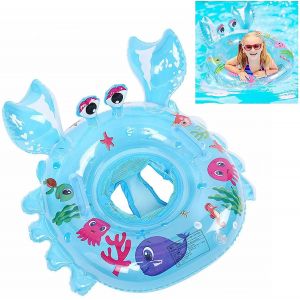 Flotteur De Piscine Pour B&eacute;b&eacute;, Si&egrave;ge Gonflable En Forme De Crabe Pour B&eacute;b&eacute; Dauphin, Anneau De Natation Flottant Pour Enfants - Neuf