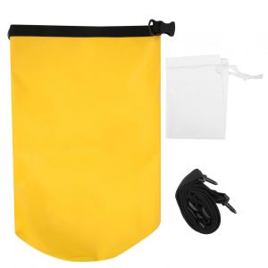 Sac De Rangement Etanche En Pvc Toswim Pour Homme Et Femme, Sac A Dos De Kayak, De Bateau, Jaune, Motif Noir - Neuf