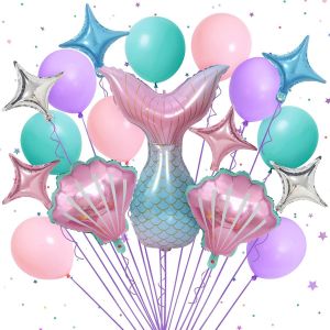 AYUHR-Lot de 13 grands ballons décoratifs en forme de lune et d'étoiles en Mylar argenté métallisé pour fête prénatale, anniversaire, anniversaire de mariage - Neuf